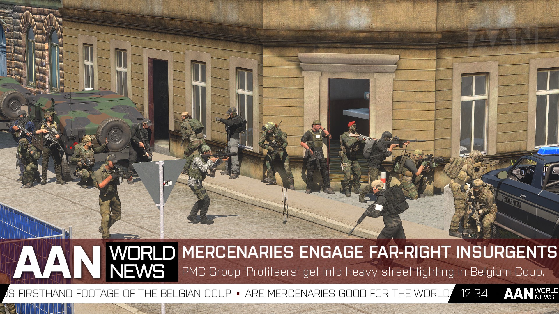 Profiteers engaged as a mercenary group